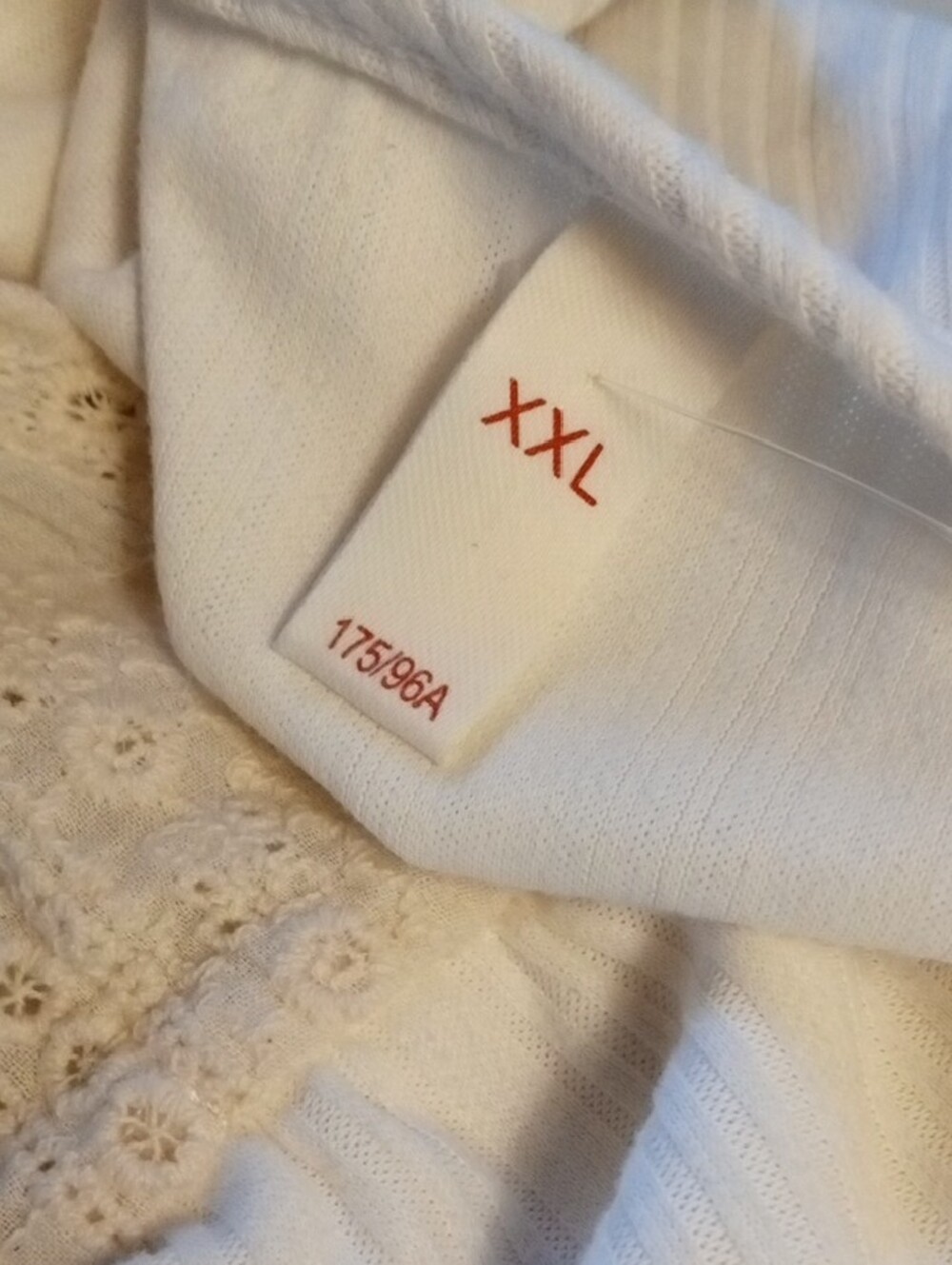 💲6⃣▶▶Women's White Ruffle Bib Tie-Neck Blouse - Picture 5 of 5
